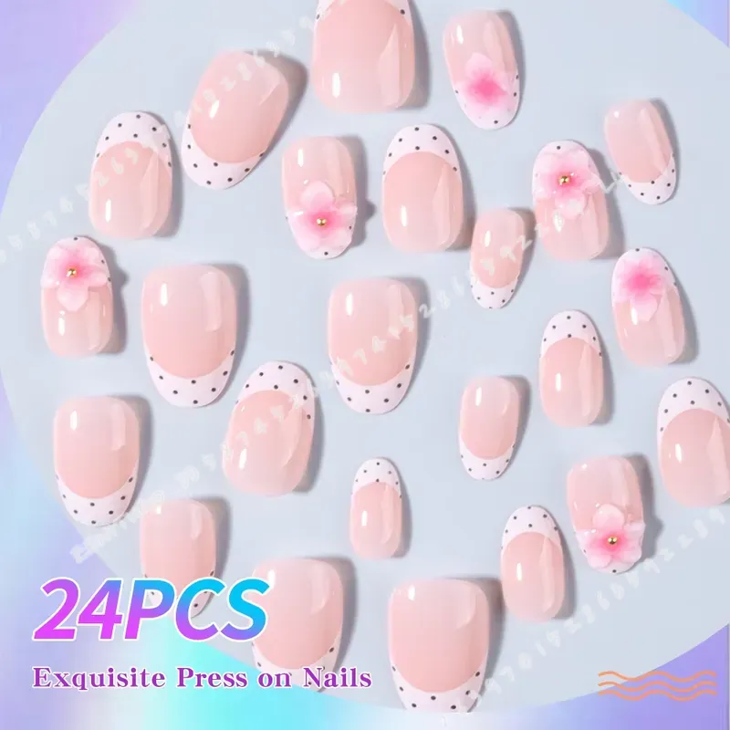 24pcs Short Oval 3D Gel Nail T - Nail Art Oval review and price