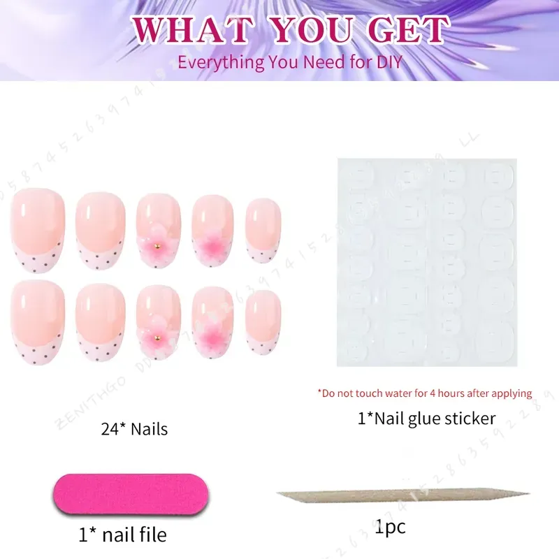 24pcs Short Oval 3D Gel Nail T - Nail Art Oval review and price