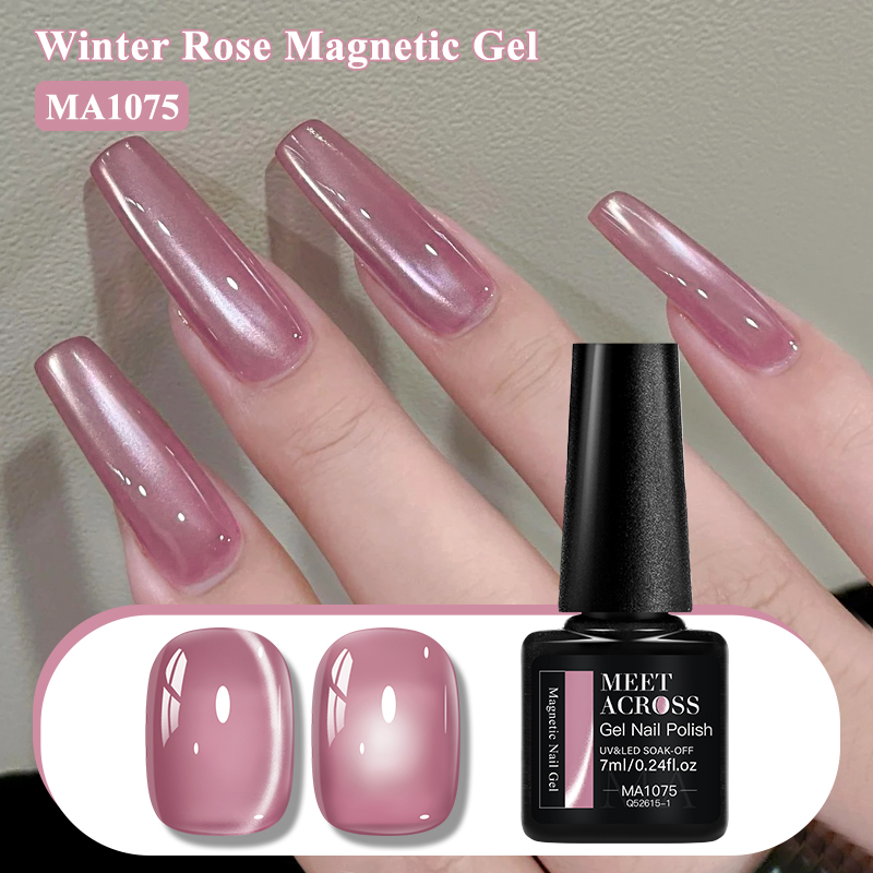 Pink Winter Rose Cat Magnetic  - Nail Art Valentines Day review and price