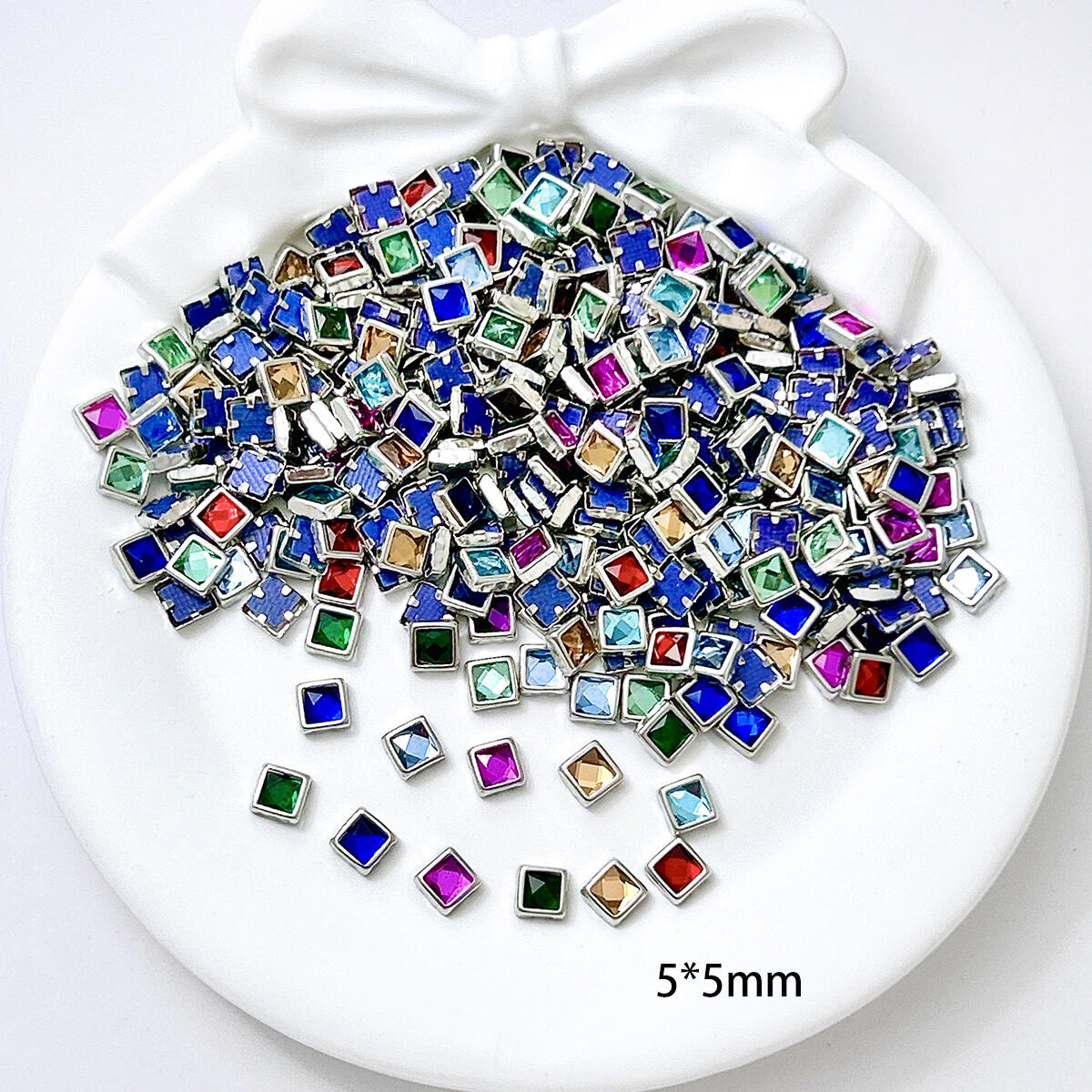50PCS Mini Colorful Square Ova - Nail Art Oval review and price