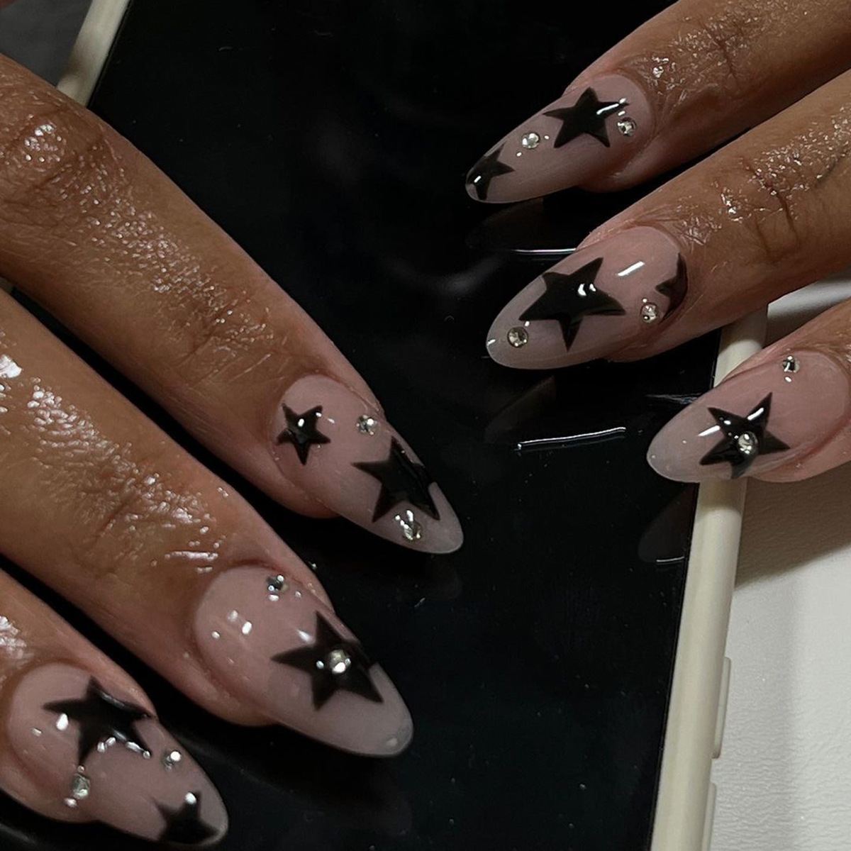 24Pcs Pentagram Press on Fake  - Nail Art Oval review and price