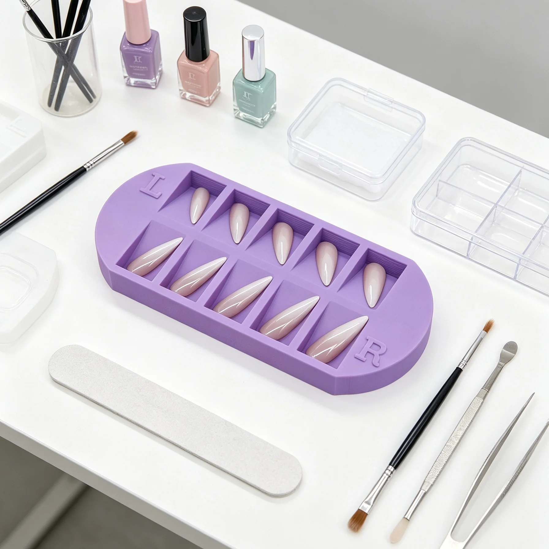 8-Grids Nail Tip Storage Tray  - Nail Art Overlay review and price