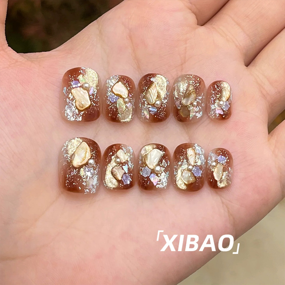 Bare Pink Shining French Style - Nail Art Oval review and price