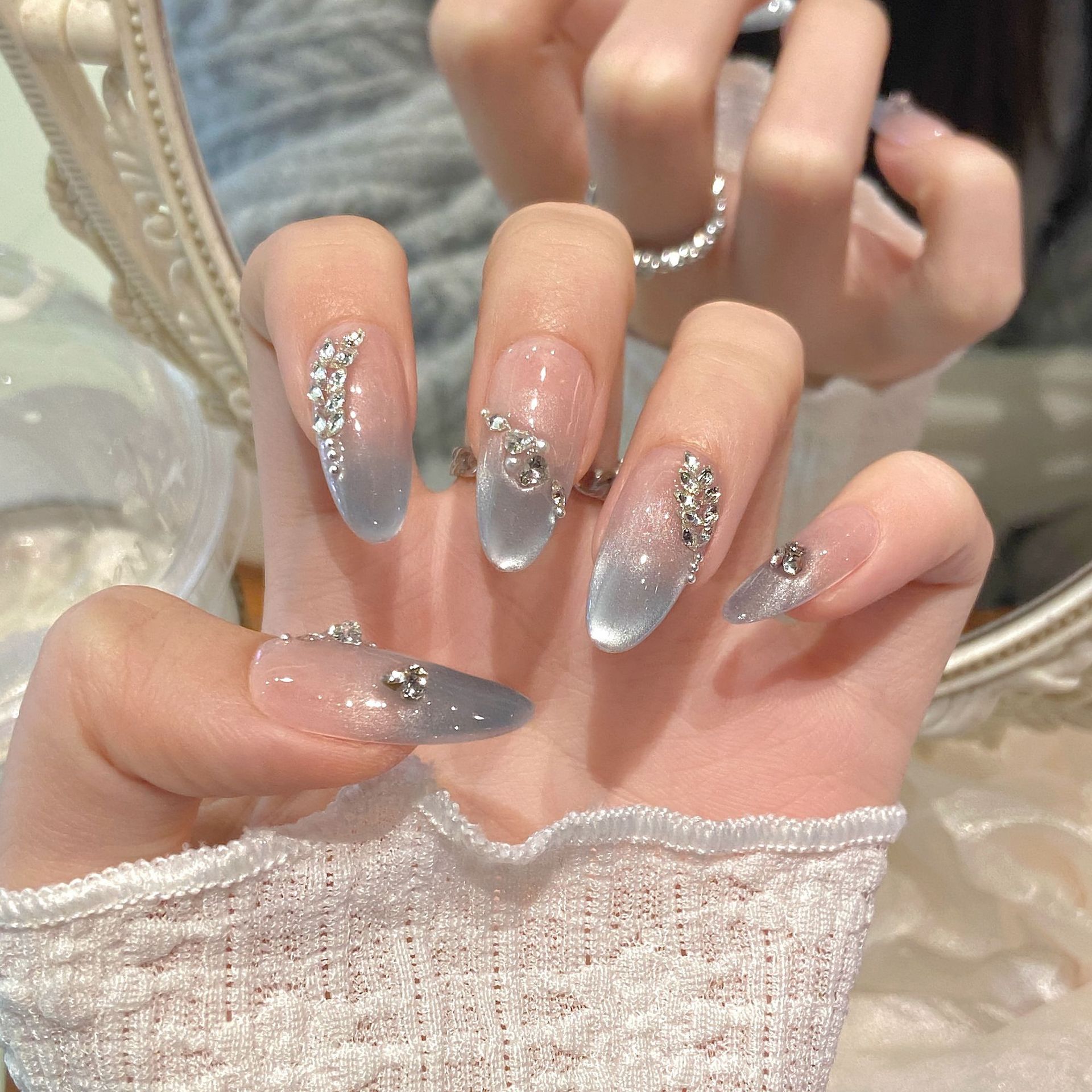 10pcs Pure Hand Pressed Medium - Nail Art Oval review and price