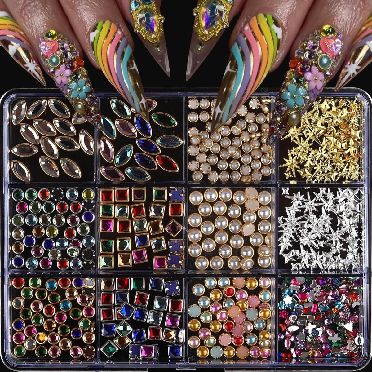 1Box Light Luxury Shinny Nail  - Nail Art Valentines Day review and price
