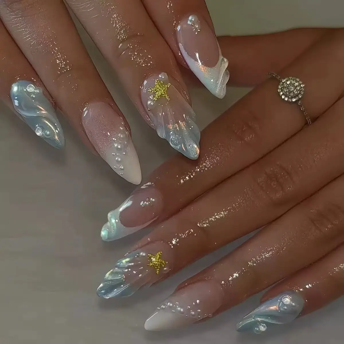 Short Oval 3D Pearl Shell Fren - Nail Art Oval review and price