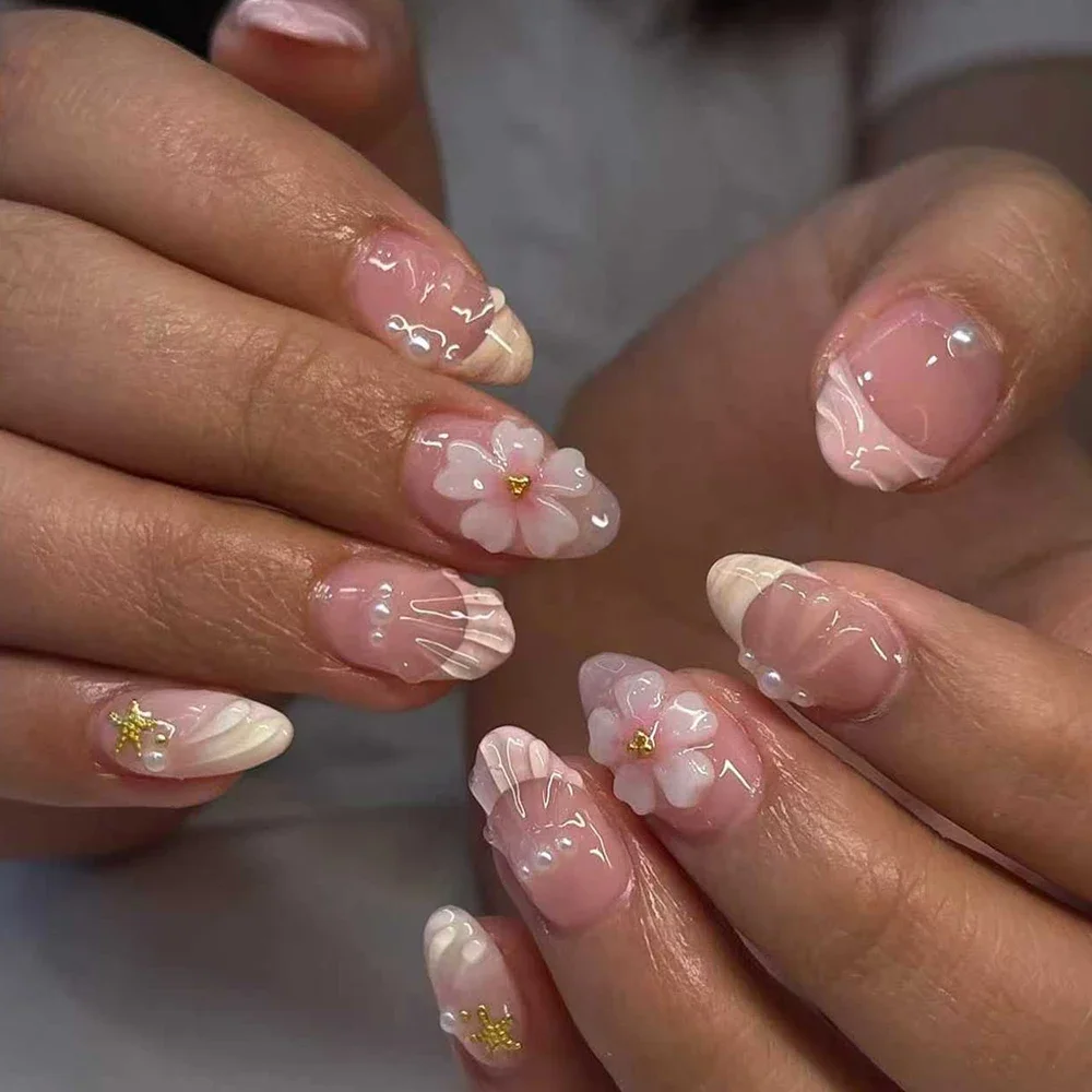 Short Oval 3D Pearl Shell Fren - Nail Art Oval review and price