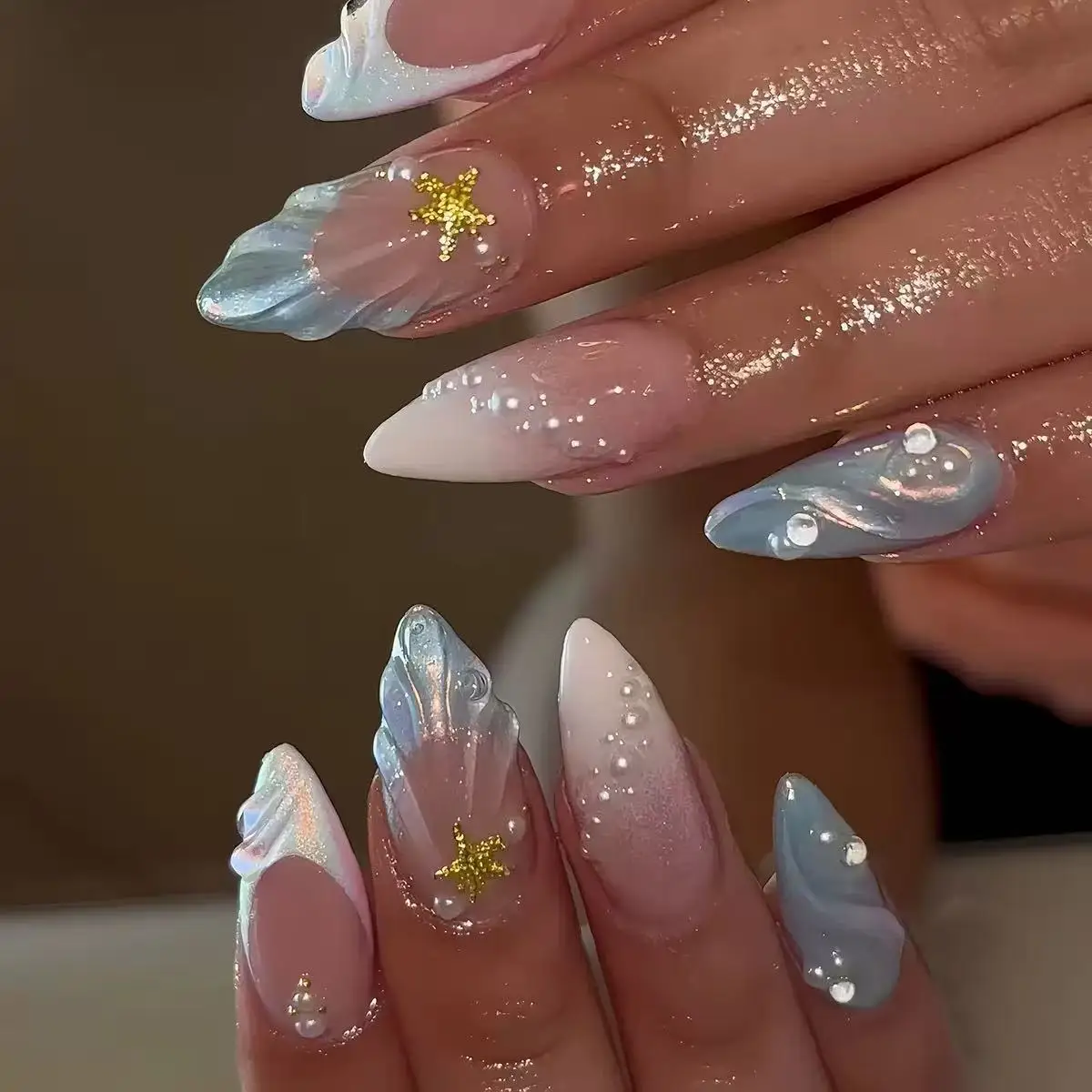 Short Oval 3D Pearl Shell Fren - Nail Art Oval review and price