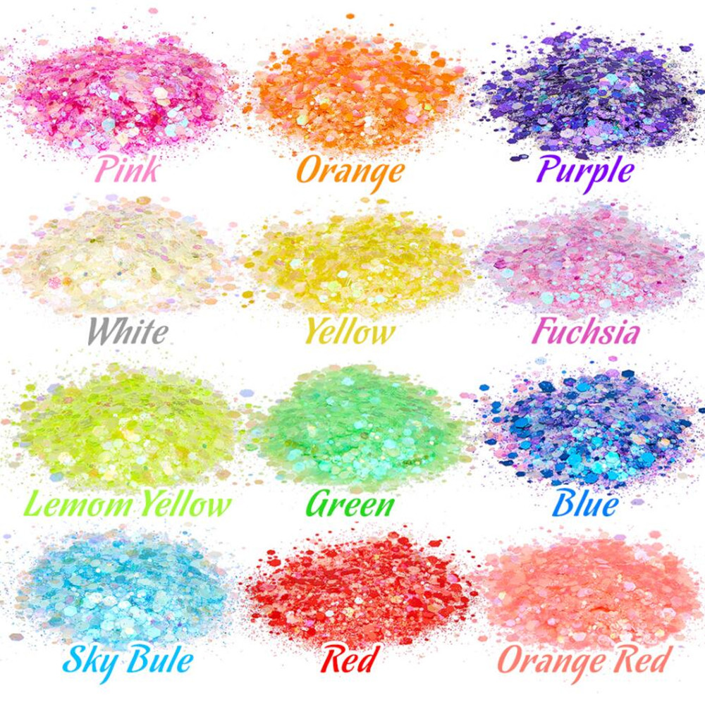 24 Colors Luminous Sequins Glo - Nail Art Inspo review and price