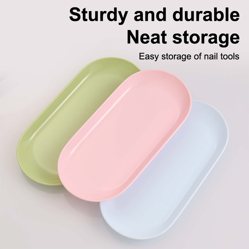 Plastic Cosmetic Storage Tray  - Nail Art Oval review and price