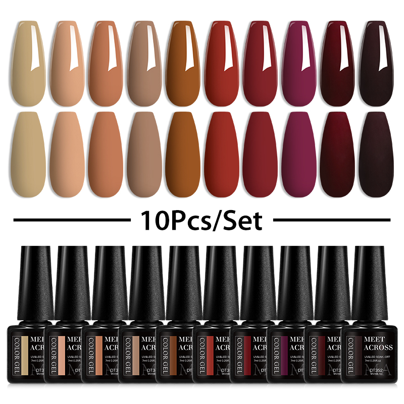 10/12Pcs Gel Nail Polish Set C - Nail Art Inspo review and price