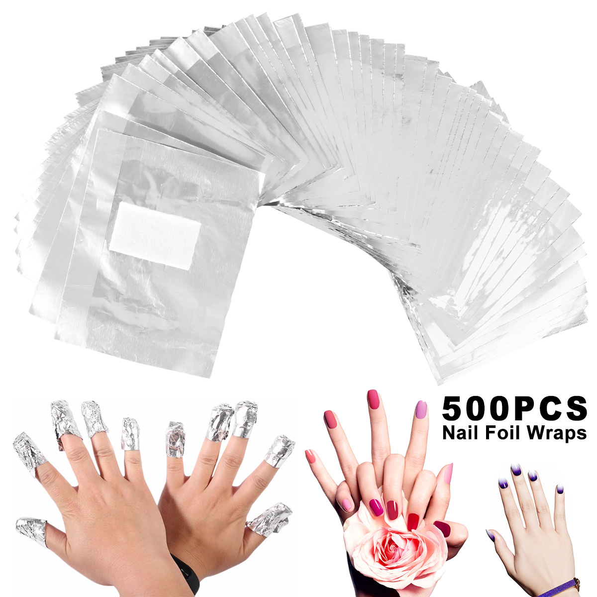 500/1000Pcs Aluminium Foil Gel - Nail Art Remover review and price