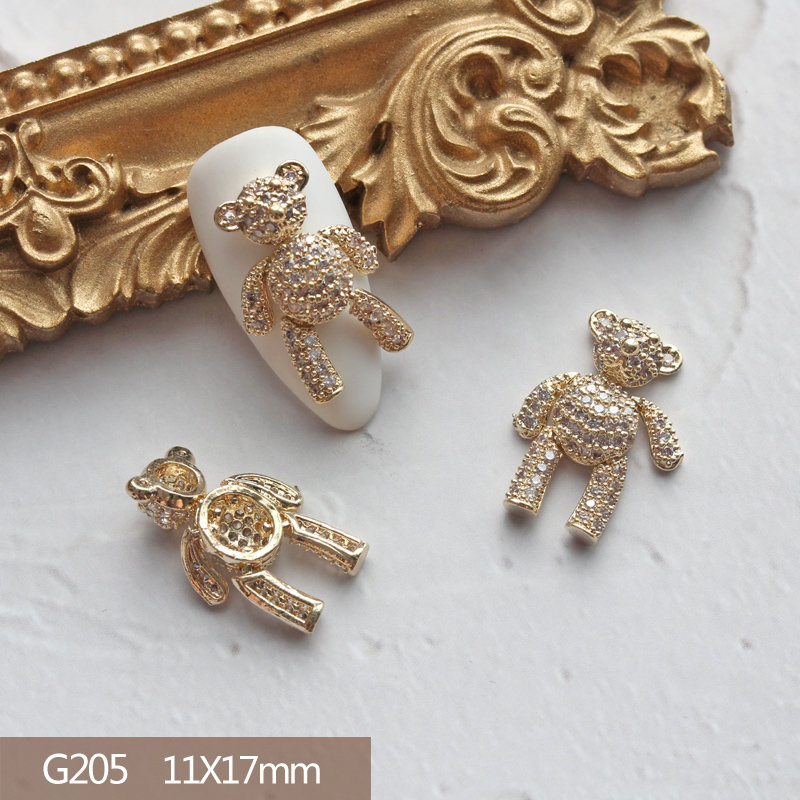 10pcs Heart Bear Rabbit Pendan - Nail Art Valentines Day review and price